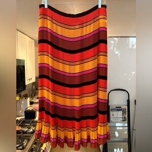Multicolored J.Crew pleated / flowy skirt
